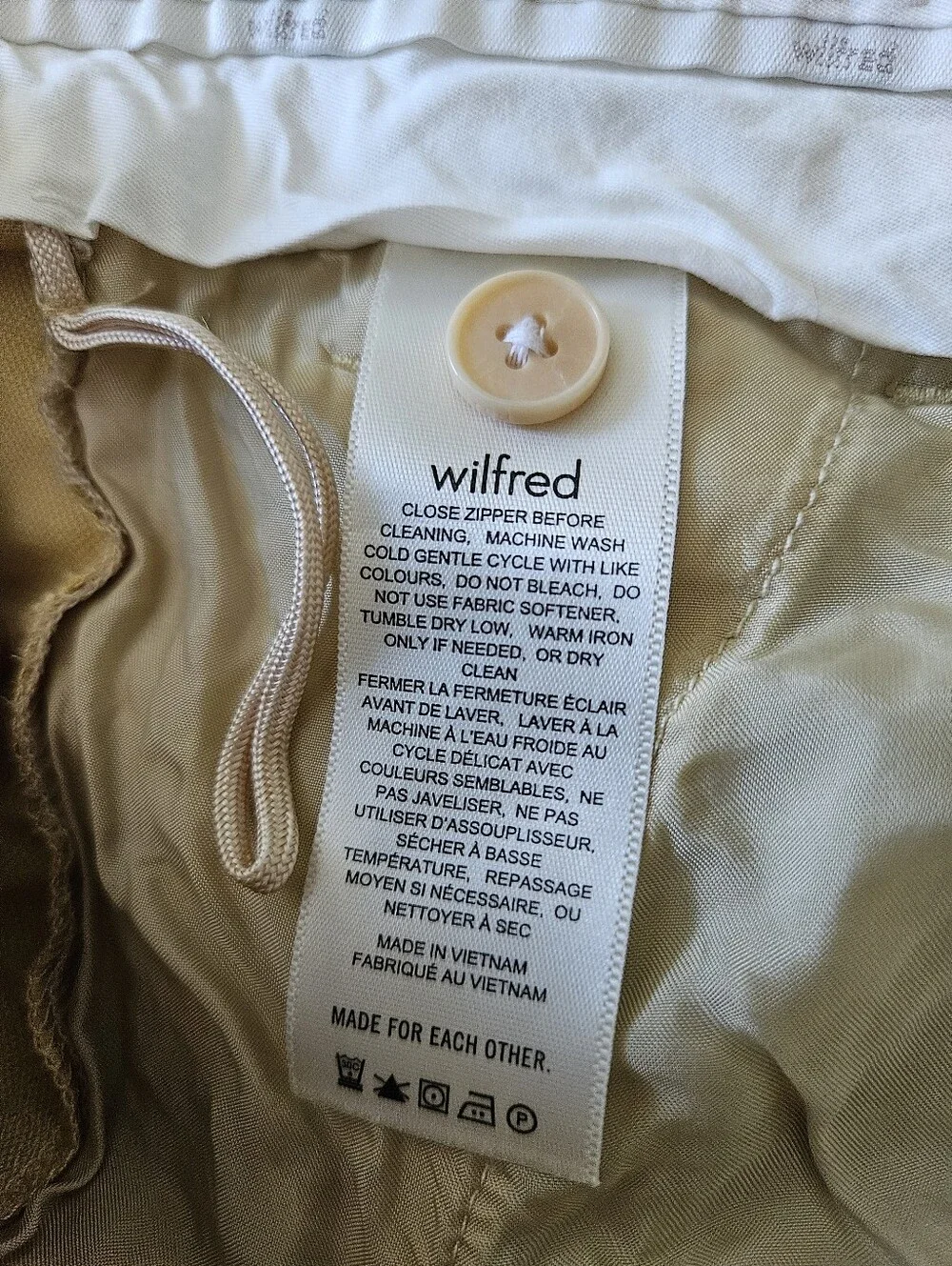 Aritzia Wilfred The Limitless Pant Cruise-Linen in Yellow Linen lyocell blend